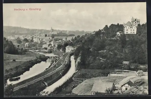 AK Weilburg, Blick vom Gänsberg