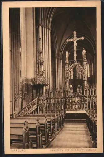 AK Marburg, Inneres der Elisabethkirche