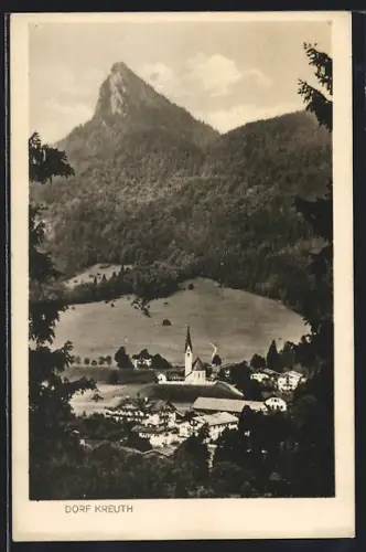 AK Kreuth, Ortsansicht aus der Vogelschau