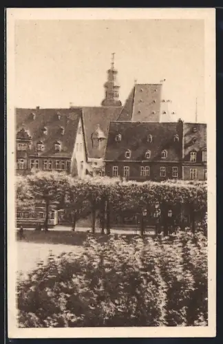 AK Hanau /Main, Marktplatz, Blick auf Wallonische Kirche