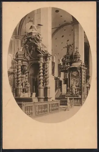 AK Lamspringe, Klosterkirche, Zwei Seitenaltäre