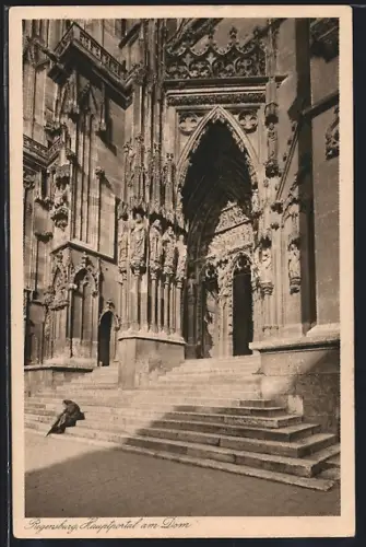 AK Regensburg, Hauptportal am Dom