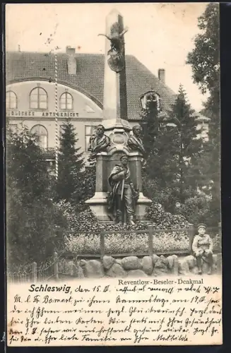AK Schleswig, Reventlow-Beseler-Denkmal