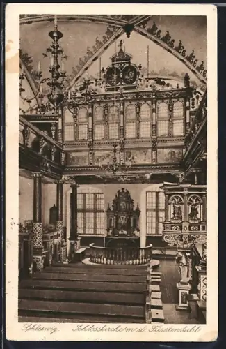 AK Schleswig, Schlosskirche mit Fürstenstuhl