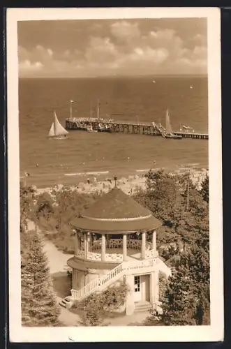 AK Timmendorferstrand, Pavillon und Seebrücke