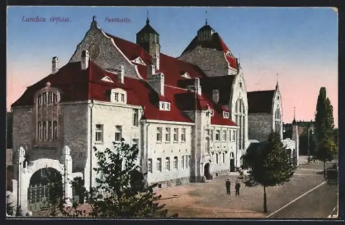 AK Landau / Pfalz, Blick auf Festhalle