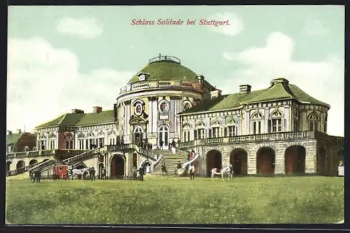 Künstler-AK Stuttgart, Schloss Solitude