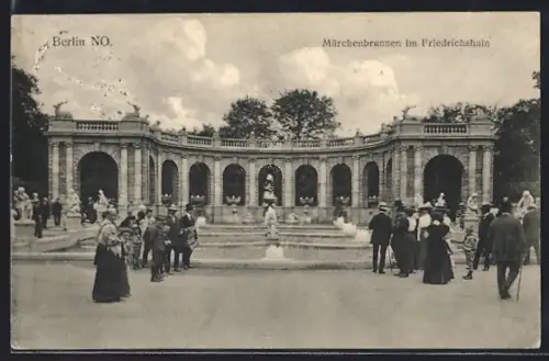AK Berlin, Märchenbrunnen im Friedrichshain