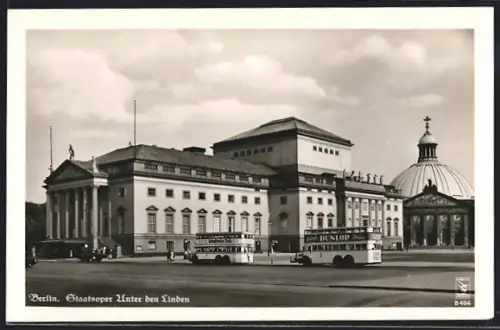 AK Berlin, Staatsoper Unter den Linden, St. Hedwigs-Kathedrale