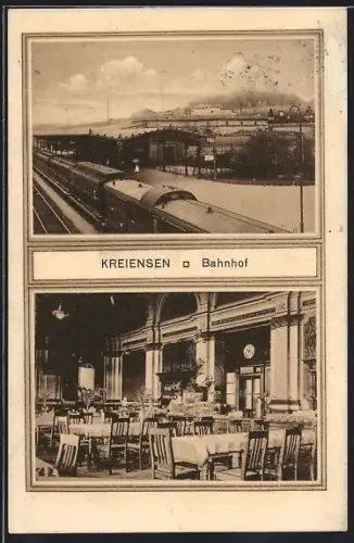 AK Kreiensen, Bahnhof, Restaurant im Bahnhof, Speisesaal