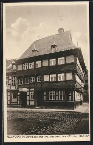 AK Goslar, Gasthof zur Börse, Inh. Hermann Förster