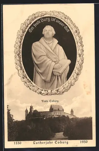 AK Coburg, Festpostkarte Lutherjahr 1930, Veste