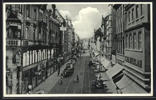 AK Offenbach / Main, Frankfurter Strasse mit Geschäften