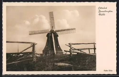 AK Brunshaupten, Blick zur Mühle