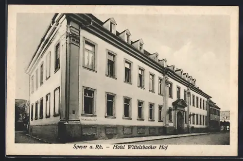 AK Speyer a. Rh., Hotel Wittelsbacher Hof, Inh. Karl Heinrich Motzenbäcker