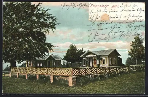AK Eibenstock, Gasthof Bühl, Bühlhalle