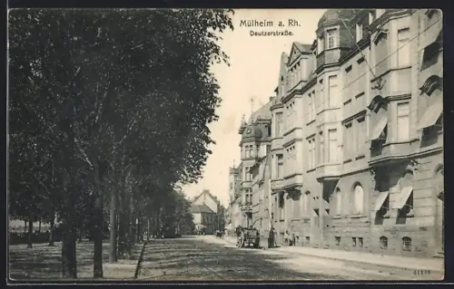 AK Mülheim a. Rh., Partie in der Deutzerstrasse