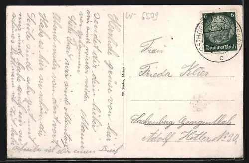 AK Flomborn / Rheinhessen, Rathaus, Helden-Ehrenmal, Kriegerdenkmal