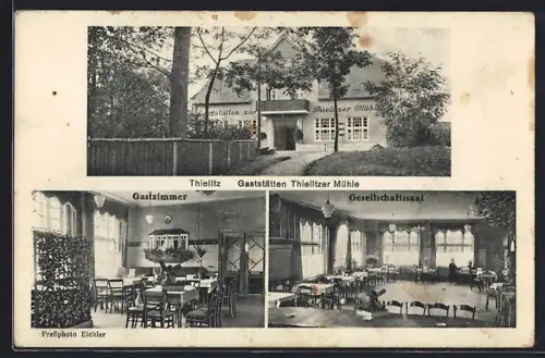 AK Thielitz, Gaststätte Thielitzer Mühle, Gastzimmer und Gesellschaftssaal
