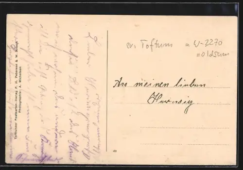 AK Toftlund, Restaurant und Kaiserliches Postamt