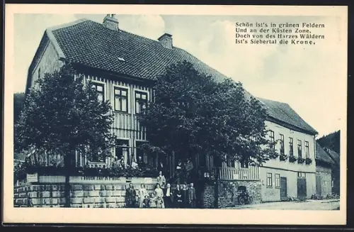 AK Sieber i. Harz, Hotel zur Krone, Bes. Heinrich Küster