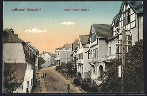 AK Rengsdorf, Kaiser Wilhelm-Strasse mit Hotel