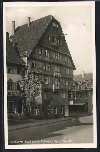 AK Rottweil a. N., Konditorei-Café Lehre und Feinbäckerei