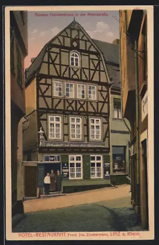 AK Linz / Rhein, Hotel-Restaurant Franz Jos. Zimmermann
