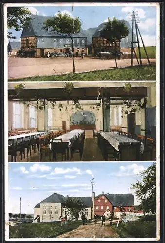 AK Leukersdorf i. Erzg., Weidauers Gasthof an der Chemnitzer-Stollbergerstrasse