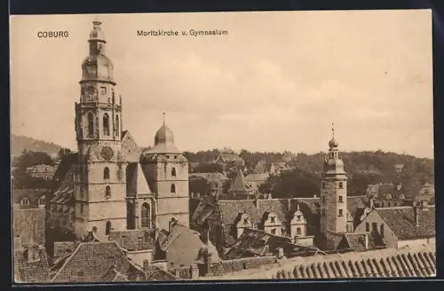 AK Coburg, Moritzkirche und Gymnasium