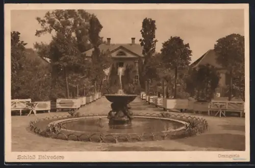 AK Weimar, Orangerie vor Schloss Belvedere
