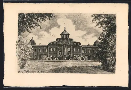 AK Weimar / Thüringen, Ansicht Belvedere