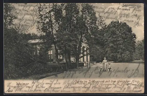 AK Weimar / Thüringen, Römisches Haus im Schlosspark