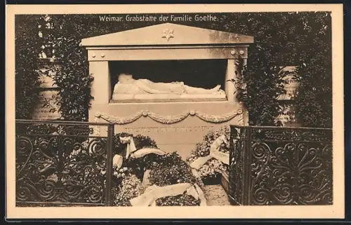 AK Weimar / Thüringen, Grabstätte der Familie Goethe