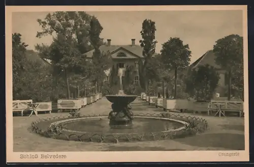 AK Weimar, Orangerie vor Schloss Belvedere
