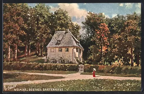 Künstler-AK Raphael Tuck & Sons Nr. 168: Weimar, Goethes Gartenhaus