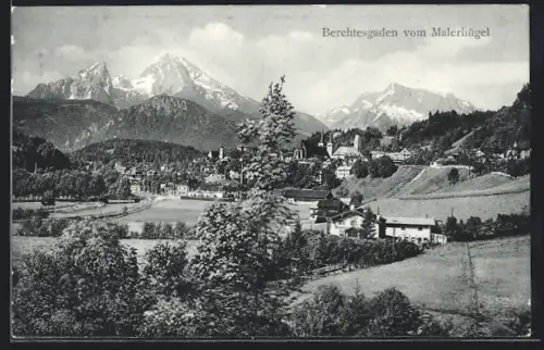 AK Berchtesgaden, Ansicht vom Malerhügel