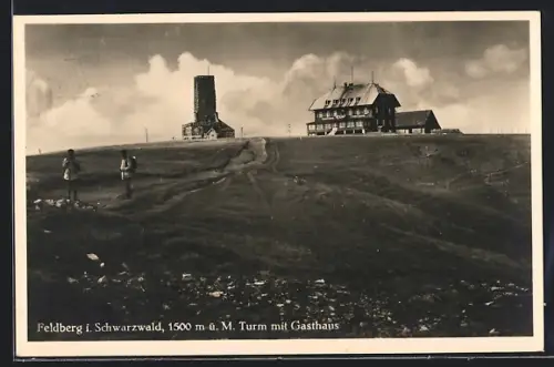 AK Feldberg i. Schwarzwald, Turm mit Gasthaus
