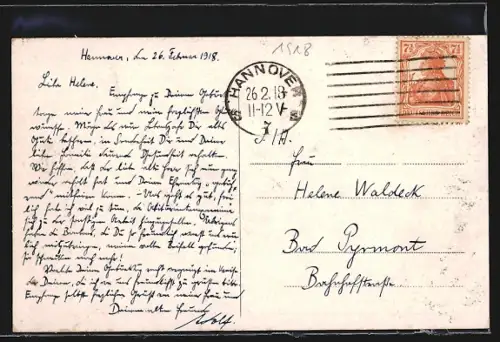 AK Hannover, Rathaus, Rückansicht