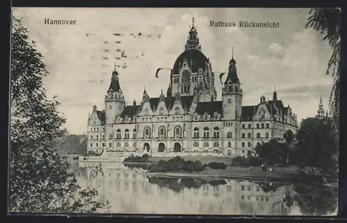 AK Hannover, Rathaus Rückansicht