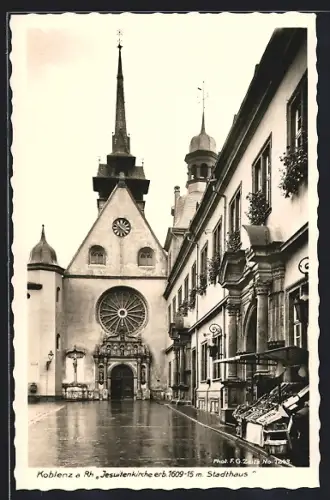 AK Koblenz a. Rh., Jesuitenkirche erb. 1609-15, Stadthaus