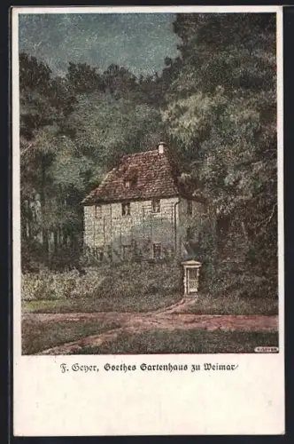 AK Weimar / Thür., Goethes Gartenhaus