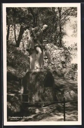 AK Weimar / Thür., Shakespeare Denkmal