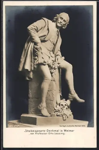 AK Weimar / Thür., Shakespeare-Denkmal von Professor Otto Lessing