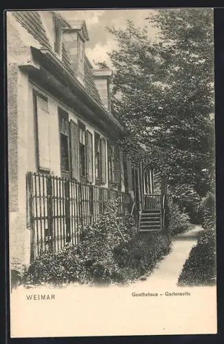 AK Weimar / Thür., Goethehaus, Gartenseite