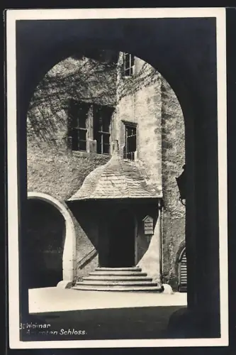 AK Weimar / Thüringen, Am roten Schloss