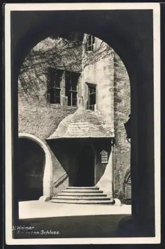 AK Weimar / Thüringen, Eingang am roten Schloss