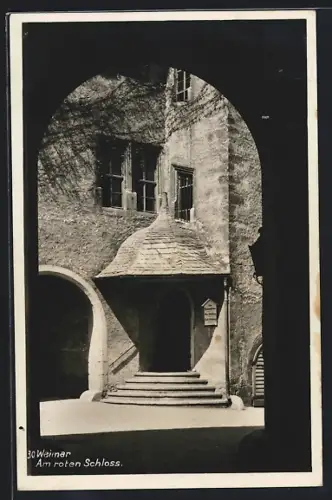 AK Weimar / Thüringen, Am roten Schloss