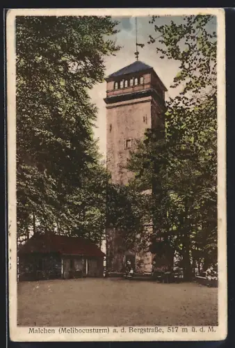 AK Malchen a. d. Bergstrasse, Melibocusturm