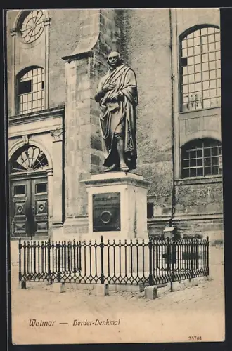 AK Weimar / Thür., Herder-Denkmal